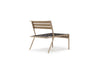 Outdoor Lounge Chair - Tan Frame & Black Webbing