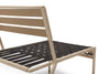 Outdoor Lounge Chair - Tan Frame & Black Webbing