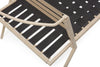 Outdoor Lounge Chair - Tan Frame & Black Webbing