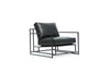 Inheritance Armchair - Obsidian Leather & Blackened Steel