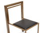 Inheritance Dining Chair - Antique Brass & Obsidian Leather