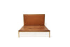 Inheritance Bed - Waxed Cognac Leather, Antique Brass & Walnut