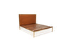 Inheritance Bed - Waxed Cognac Leather, Antique Brass & Walnut