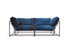 Stephen King x Growth Ring Two Seat Sofa - Vintage Boro & Blackened Steel