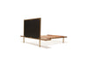 Inheritance Bed - Waxed Cognac Leather, Antique Brass & Walnut