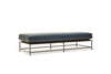 Inheritance XL Bench - Waxed Navy Leather & Blackened Steel