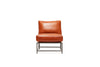 Inheritance Chair - Smooth Cognac Leather & Blackened Steel