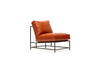 Inheritance Chair - Smooth Cognac Leather & Blackened Steel