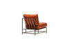 Inheritance Chair - Smooth Cognac Leather & Blackened Steel