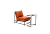 Inheritance Chair - Smooth Cognac Leather & Blackened Steel