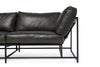 Inheritance Two Seat Sofa - Pebbled Black Leather & Blackened Steel