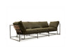 Inheritance Sofa - Dark Olive Heavy Canvas & Blackened Steel