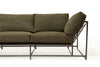 Inheritance Sofa - Dark Olive Heavy Canvas & Blackened Steel