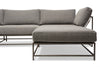 Inheritance Sectional - Grey Wool & Blackened Steel