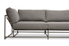 Inheritance Sectional - Grey Wool & Blackened Steel