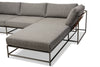 Inheritance Sectional - Grey Wool & Blackened Steel