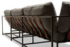 Inheritance Sectional - Grey Wool & Blackened Steel