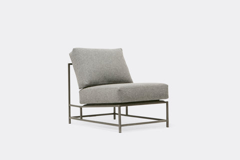 Inheritance Chair - Grey Wool & Antique Nickel