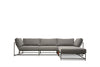 Inheritance Sectional - Grey Wool & Blackened Steel