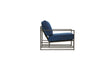 Inheritance Armchair - Indigo Canvas & Blackened Steel