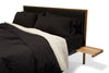 Inheritance Bed - Black Wool, Antique Brass, Oak & Ebonized Oak