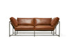 Inheritance Two Seat Sofa - Waxed Cognac & Blackened Steel