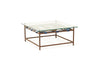 Inheritance Coffee Table - Marbled Rust & Cognac Leather