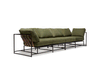 Inheritance 4 Seat Sofa - Military Canvas & Blackened Steel