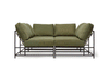 Inheritance 4 Seat Sofa - Military Canvas & Blackened Steel