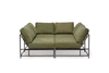 Inheritance 4 Seat Sofa - Military Canvas & Blackened Steel