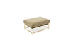 Inheritance Small Ottoman - Military Canvas & Polished Brass