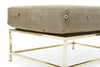 Inheritance Small Ottoman - Military Canvas & Polished Brass