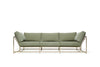 Inheritance Sofa - Olive Canvas & Tarnished Brass