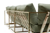 Inheritance Sofa - Olive Canvas & Tarnished Brass