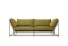 Inheritance Two Seat Sofa - Olive Twill Canvas & Blackened Steel