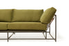 Inheritance Two Seat Sofa - Olive Twill Canvas & Blackened Steel