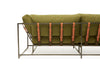 Inheritance Two Seat Sofa - Olive Twill Canvas & Blackened Steel