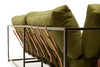 Inheritance Two Seat Sofa - Olive Twill Canvas & Blackened Steel