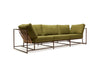 Inheritance Sofa - Olive Twill Canvas & Marbled Rust