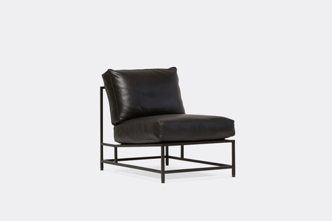 Inheritance Chair - Obsidian Leather & Blackened Steel