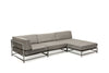 Outdoor Small Sectional - Sunbrella Granite & Charcoal Powder Coat