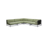 Outdoor Sectional - Sunbrella Leaf & Charcoal Powder Coat