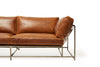 Inheritance Two Seat Sofa - Waxed Cognac Leather & Antique Nickel