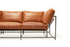 Inheritance Sofa - Smooth Tan Leather & Blackened Steel