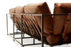 Inheritance Sofa - Smooth Tan Leather & Blackened Steel