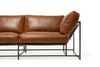 Inheritance Two Seat Sofa - Waxed Cognac & Blackened Steel