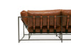 Inheritance Two Seat Sofa - Waxed Cognac & Blackened Steel