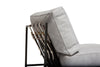 Inheritance Chair - Smooth Grey Leather & Blackened Steel