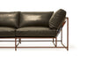 Inheritance Two Seat Sofa - Obsidian Leather & Marbled Rust