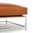 Inheritance Large Ottoman - Smooth Tan Leather & Polished Nickel